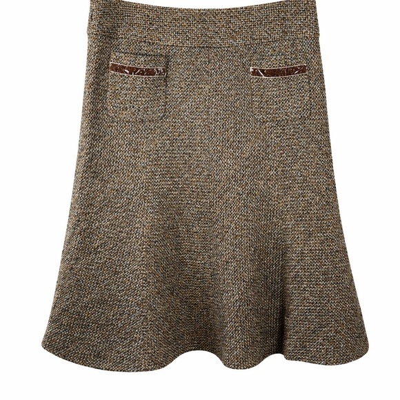 Smart Set Dresses & Skirts - Y2K Tweed Mini Skirt Brown A-Line Vintage High Waisted